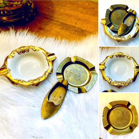 🦋2/$10 3/$15 4/$18 5/$20 Vintage Ashtray Trio